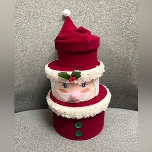 Vintage Nesting Stackable Santa Cardboard Box Decoration